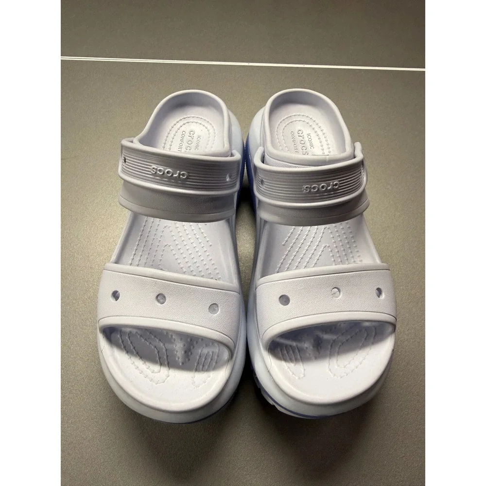 Crocs Mega Crush Sandal Lavender Blue Platform Lug Sole Womens 10 Mens 8 207989